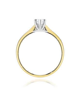Gold ring with 0.30ct diamond certificate