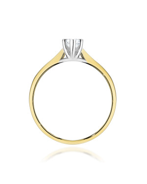 Gold ring with 0.30ct diamond certificate
