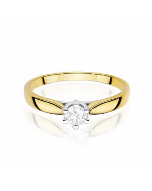 Gold ring with 0.30ct diamond certificate