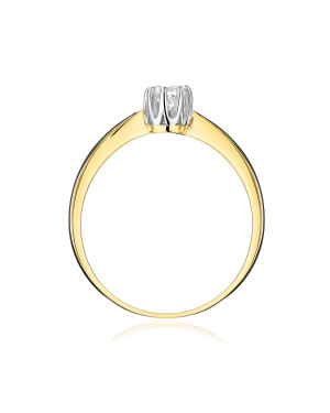Gold ring with 0.30ct diamond certificate
