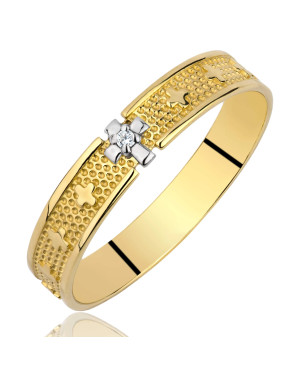 Ring with a large stone gold 8k