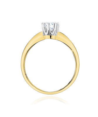 Gold ring with 0.30ct diamond certificate
