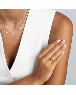Złoty pierścionek z brylantem 0,30ct certyfikat