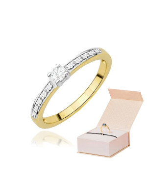 Gold ring with 0.30ct diamond certificate