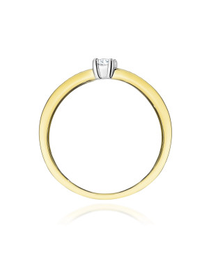 Gold ring with 0.30ct diamond certificate