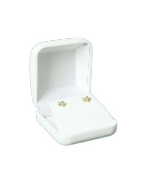 Delicate pink flower 8k gold earrings