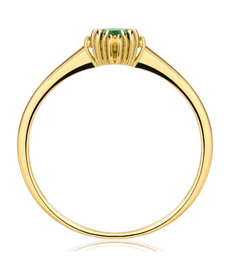 Emerald stone gold ring