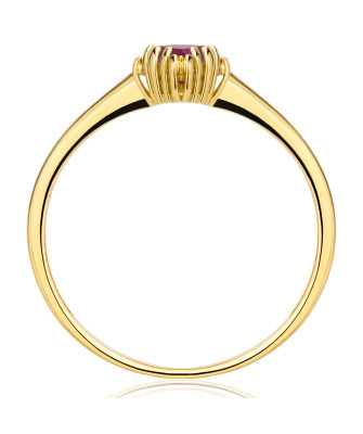 Gold ring ruby stone