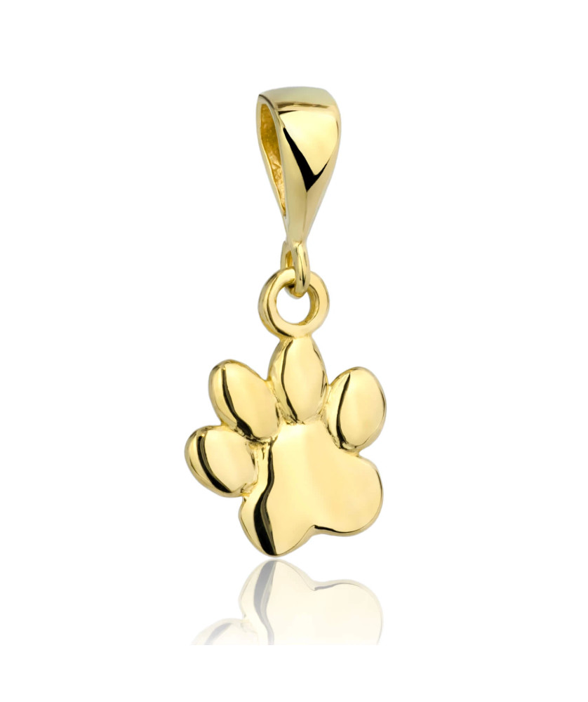 Gold pendant paw 8k trial