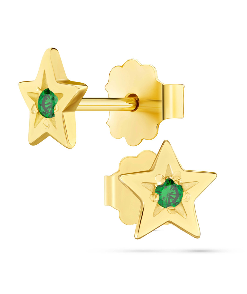 Gold star earrings