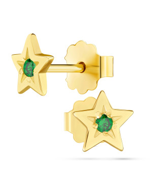 Gold star earrings