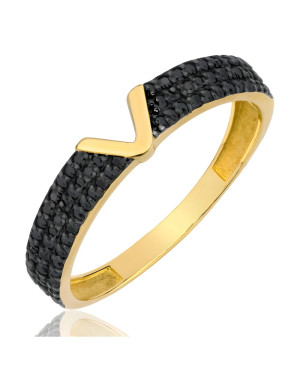 Ring with a large stone gold 8k