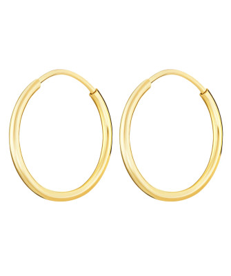 Hoop earrings 1.5 cm 14k