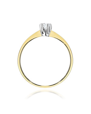 Gold ring with 0.30ct diamond certificate
