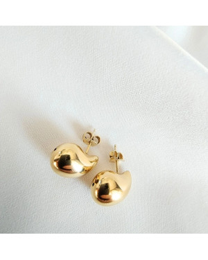 Gold-Plated Tear Drop Stud Earrings