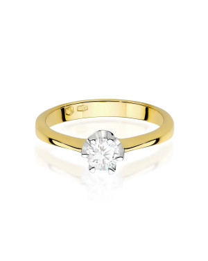 Gold ring with 0.30ct diamond certificate