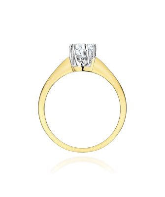 Gold ring with 0.30ct diamond certificate