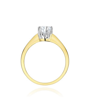 Gold ring with 0.30ct diamond certificate