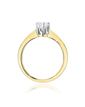 Gold ring with 0.30ct diamond certificate