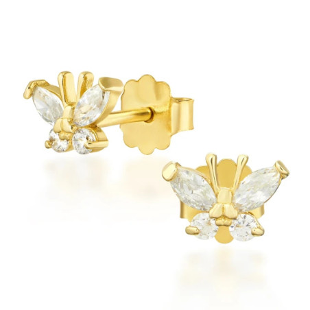 Gold earrings 333 butterflies K1.158 | GoldJewellery