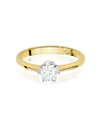 Gold ring with 0.30ct diamond certificate