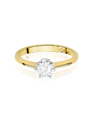 Gold ring with 0.30ct diamond certificate