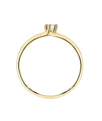 Gold ring with 0.30ct diamond certificate