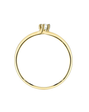 Gold ring with 0.30ct diamond certificate