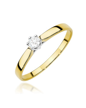 Gold ring with 0.30ct diamond certificate