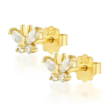Gold earrings 333 butterflies K1.158 | GoldJewellery