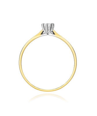 Gold ring with 0.30ct diamond certificate