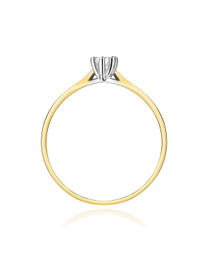 Gold ring with 0.30ct diamond certificate
