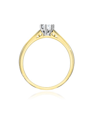 Gold ring with 0.30ct diamond certificate