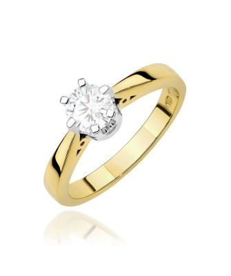 Gold ring with 0.30ct diamond certificate