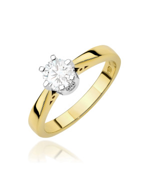 Gold ring with 0.30ct diamond certificate