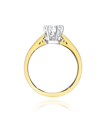 Gold ring with 0.30ct diamond certificate