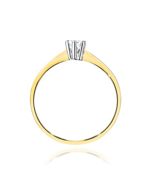 Gold ring with 0.30ct diamond certificate
