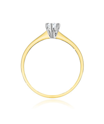 Gold ring with 0.30ct diamond certificate