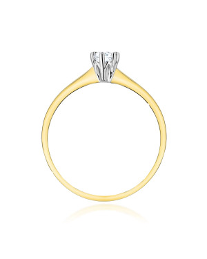 Gold ring with 0.30ct diamond certificate