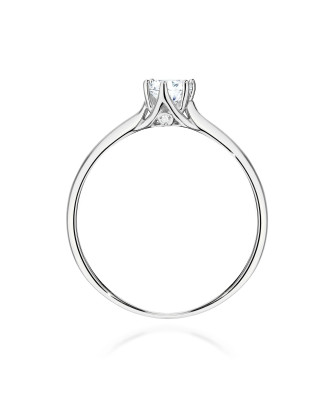 Gold ring with 0.30ct diamond certificate