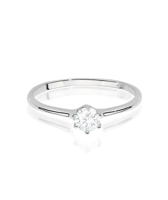 Gold ring with 0.30ct diamond certificate