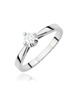 Gold ring with 0.30ct diamond certificate