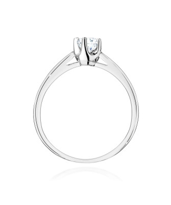 Gold ring with 0.30ct diamond certificate