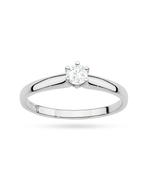 Gold ring with 0.30ct diamond certificate