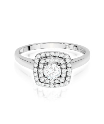 Gold ring with 0.30ct diamond certificate