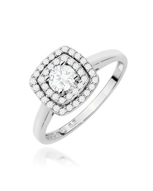 Gold ring with 0.30ct diamond certificate