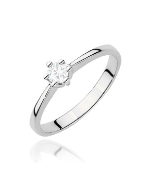 Gold ring with 0.30ct diamond certificate