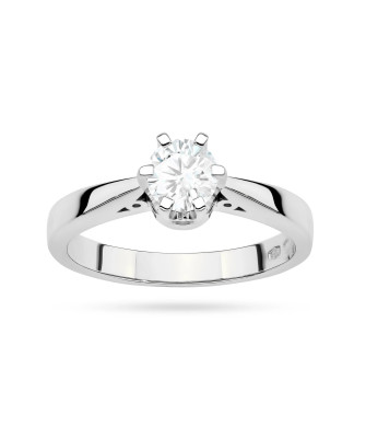 Gold ring with 0.30ct diamond certificate