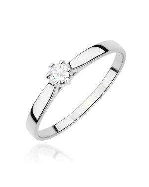 Gold ring with 0.30ct diamond certificate