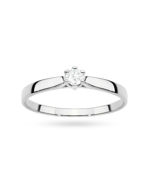 Gold ring with 0.30ct diamond certificate